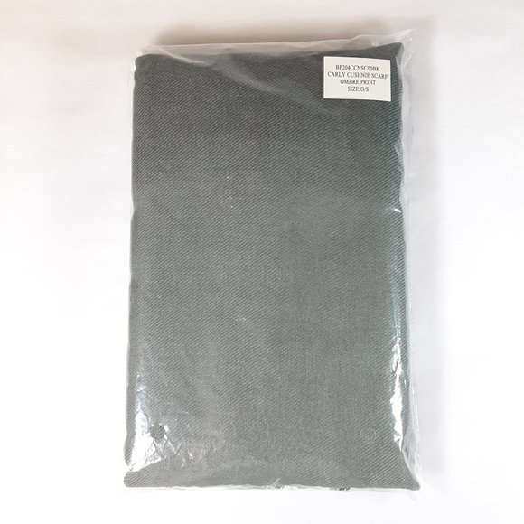 CUSHNIE GREY HORIZON OMBRE OVERSIZED SCARF 45" X 75" BRAND NEW IN PACKAGE - Picture 6 of 10